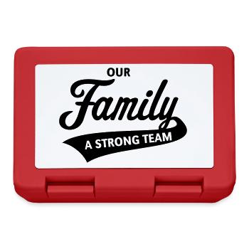 Our Family - A Strong Team - Lunchbox - red - Front