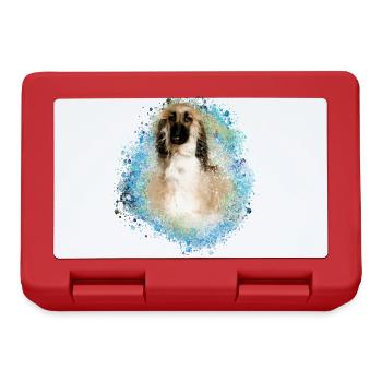 Afghanischer Windhund,Chart Afghane Polski,afghane - Brotdose - Rot - Vorne