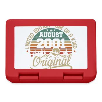 August 2001 Birthday Gift - Born in August 2001 - Lunchbox - red - Front