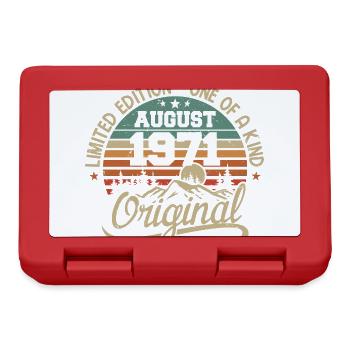 Août 1971 Cadeau D'anniversaire - Né en Août 1971 - Boîte à goûter - rouge - Devant