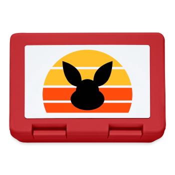 Rabbit's head in front of half sun - Lunchbox - red - Front