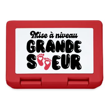 Annonce Surprise Mise À Niveau Grande Soeur 2024 - Boîte à goûter - rouge - Devant