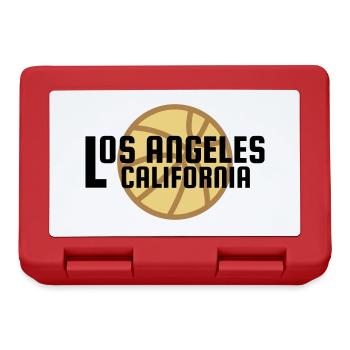 Los Angeles, California, basketball in the background - Lunchbox - red - Front