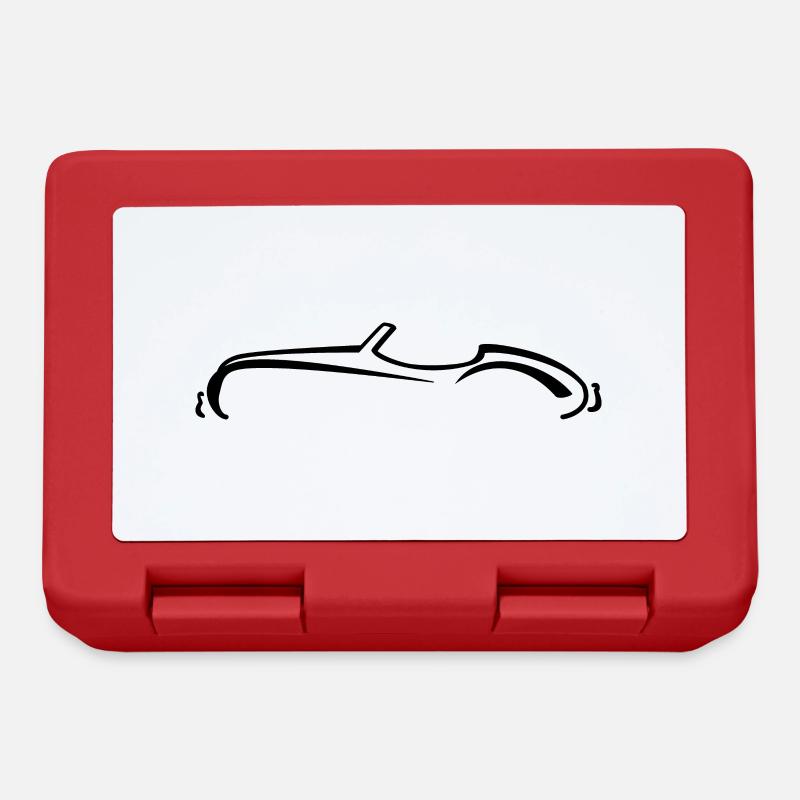 Car-Silhouette | Oldtimer | Roadster-Spider - Brotdose - Rot