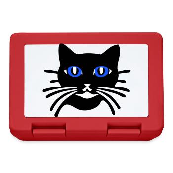Cat cartoon (Colors customizable) - Lunchbox - red - Front