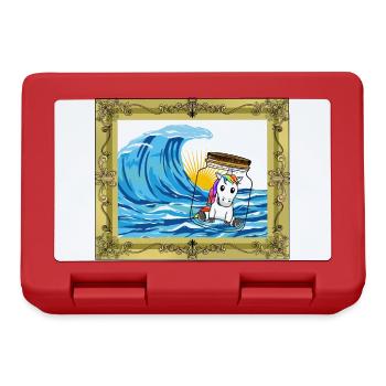 Unicorn Birthday Greetings Birthday Message in a Bottle - Lunchbox - red - Front