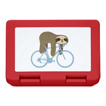 Faultier Fahrrad - Brotdose - Rot - Vorne