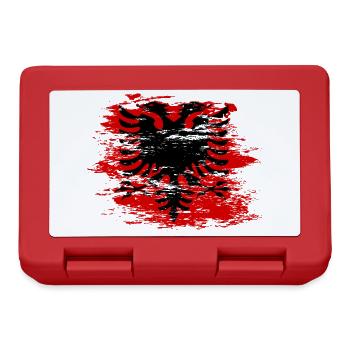 Drapeau de l’Albanie utilisé - Boîte à goûter - rouge - Devant