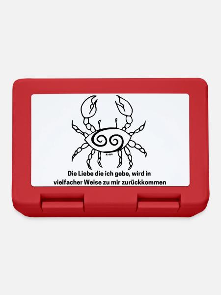 Zodiac sign Cancer - Lunchbox - red