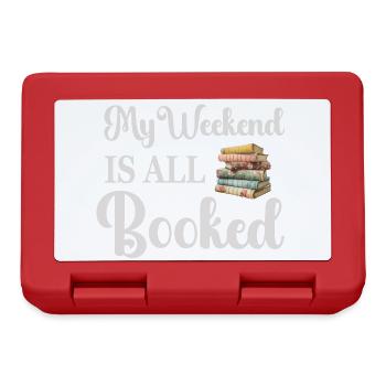 Reading Books Bookworm - Lunchbox - red - Front