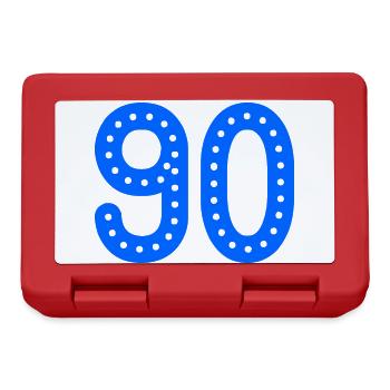 90. 90 JAHRE. 90-JÄHRIGES JUBILÄUM. 90-JÄHRIGES JUBILÄUM. - Brotdose - Rot - Vorne