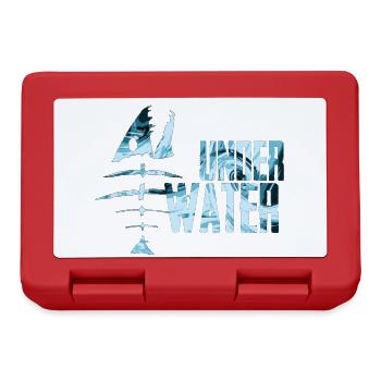 Underwater Sea Fish Motif - Lunchbox - red - Front
