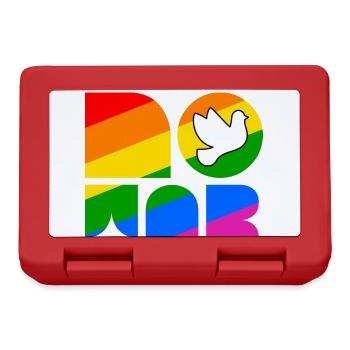 No War LGBTQ Pride Month Shirt - Lunchbox - red - Front