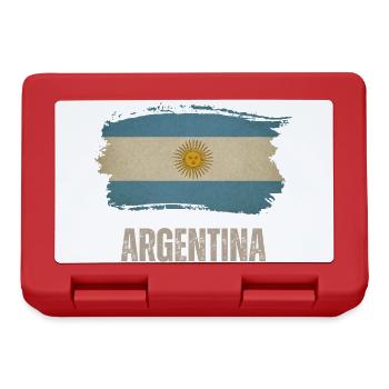 Vintage Argentine, Drapeau de l’Argentine - Boîte à goûter - rouge - Devant