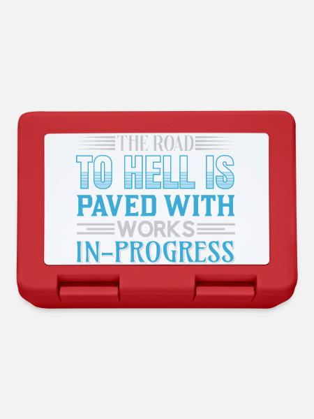 Road to hell in progress - Lunchbox - red