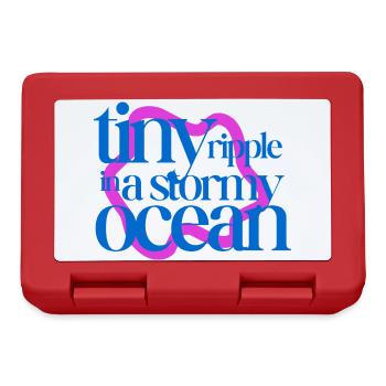 Tiny ripple in a stormy ocean (pink background) - Brotdose - Rot - Vorne