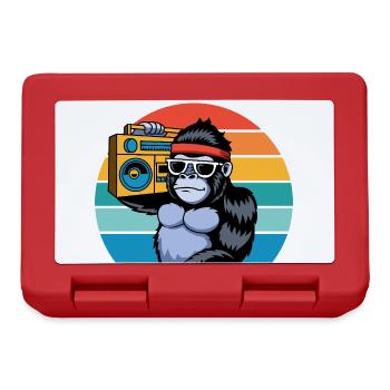 Retro Jungle Vibes for Music & Gorilla Fans - Lunchbox - red - Front