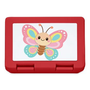 Pastel Butterfly - Lunchbox - red - Front