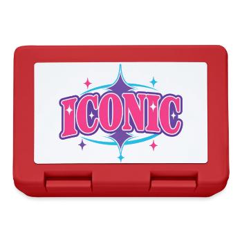 Iconic – Chunky Y2K Retro Serif Statement Vektor - Brotdose - Rot - Vorne