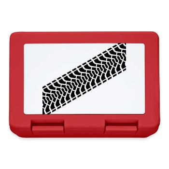 Tire footprint, tire gauge, tire tread (Diagonal) - Lunchbox - red - Front