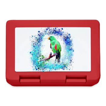 sittich ara,,vogel,graffiti,mint,blau,brush,spray - Brotdose - Rot - Vorne