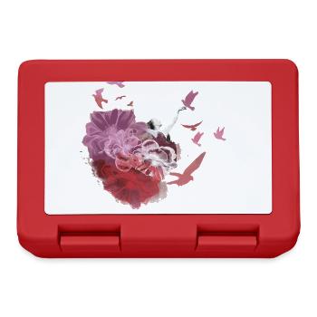 Danseuse, peinture, femme, ballerine, oiseaux,fleurs - Boîte à goûter - rouge - Devant