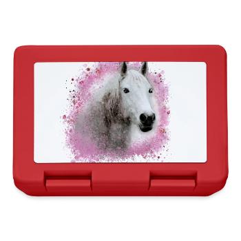 cheval , moisi ,graffiti , peinture,cheval blanc, - Boîte à goûter - rouge - Devant