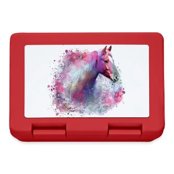 haflinger,horse,graffiti, painting, horse's head,colorful - Lunchbox - red - Front