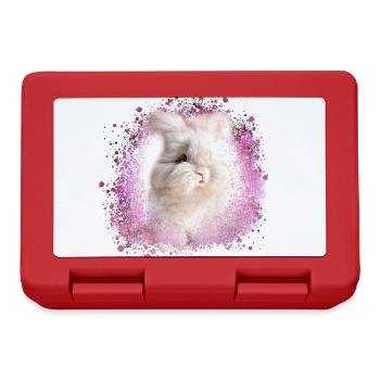 angora rabbit,rabbit, graffiti, pink,rabbit - Lunchbox - red - Front