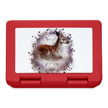 deer ,brown,wild,fawn,graffiti,bambi,fawn,foal - Lunchbox - red - Front