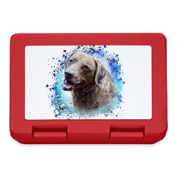 chesapeake bay retriever,retriver,hund,malerei - Brotdose - Rot - Vorne