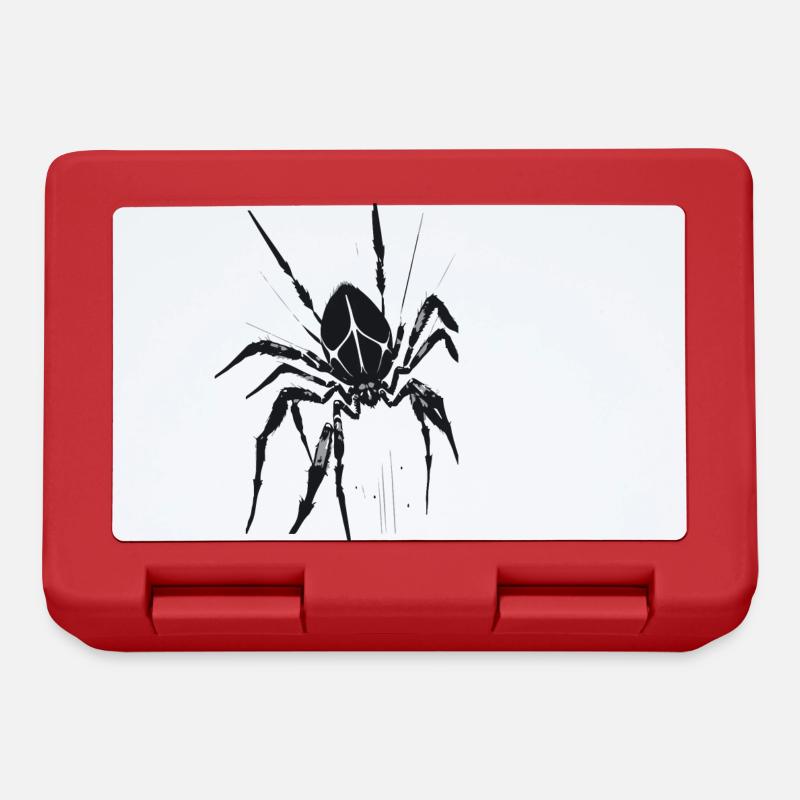 spinne,schwarz,tarantel,illustration - Brotdose - Rot