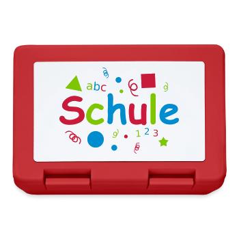 Endlich Schule Einschulung Schüler 1. Klasse - Brotdose - Rot - Vorne