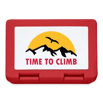 Time to climb (mountains, sun in the background, bird) - Lunchbox - red - Front