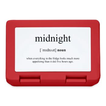 Midnight | Mitternacht Definition Dictionary - Brotdose - Rot - Vorne