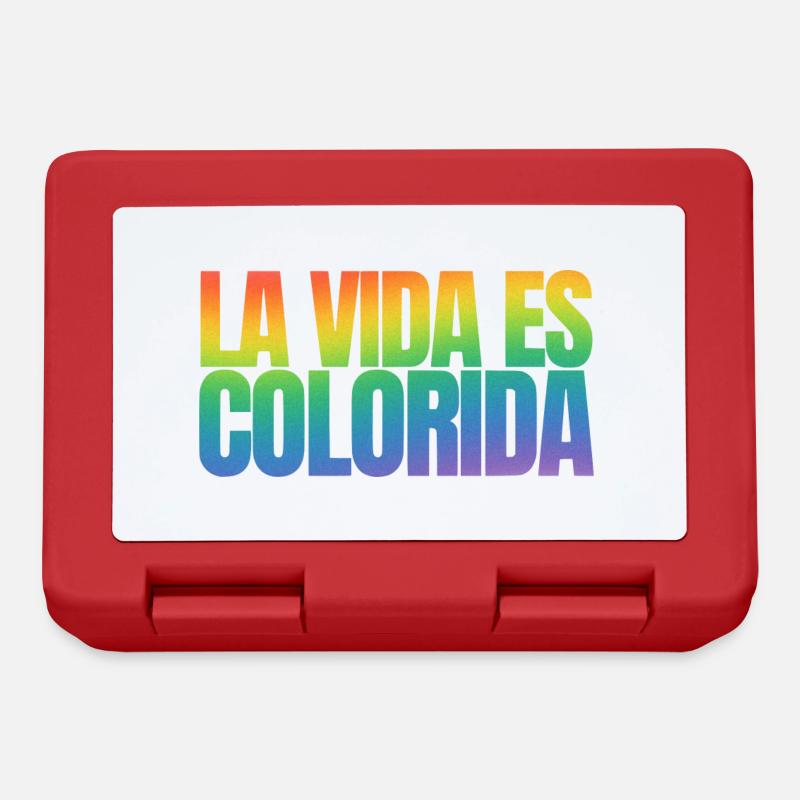 La Vida es colorida - Brotdose - Rot
