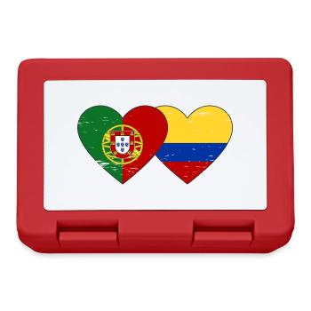 Portugal Colombie Drapeau Coeur Utilisé - Boîte à goûter - rouge - Devant