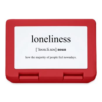 Loneliness | Einsamkeit Definition Dictionary - Brotdose - Rot - Vorne