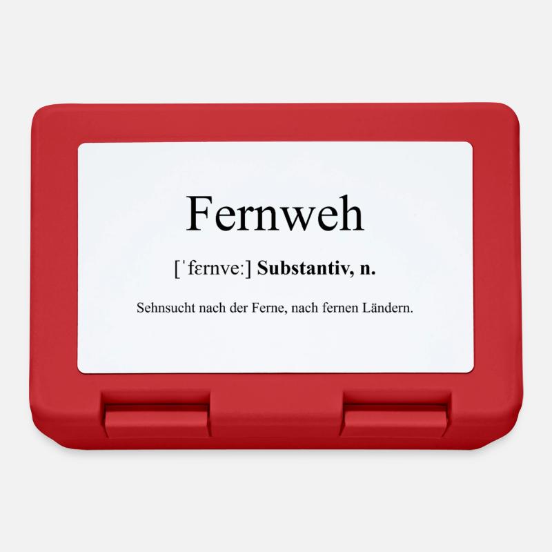 Fernweh Definition Dictionary - Brotdose - Rot