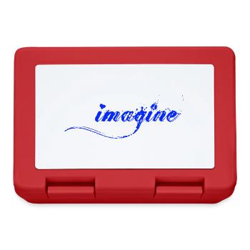 Imagine there is Peace and Love, Schrift - Lunchbox - red - Front