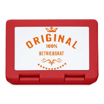 Original 100 Prozent Betriebsrat - RAHMENLOS Beruf - Brotdose - Rot - Vorne