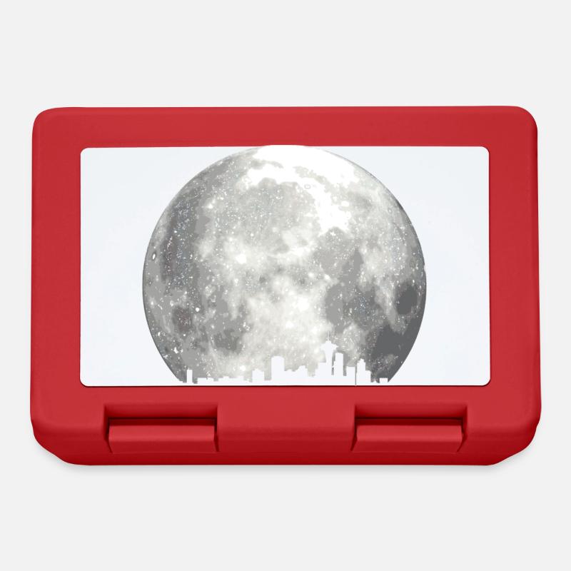 full moon skyline - Lunchbox - red