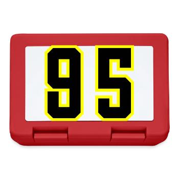 95 Zahl Trikot - Brotdose - Rot - Vorne