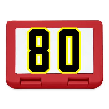80 Zahl Trikot - Brotdose - Rot - Vorne