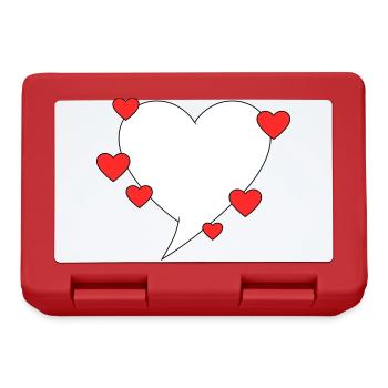 Speech bubble with hearts - Lunchbox - red - Front