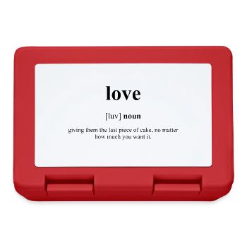 Love (Liebe) Definition Dictionary - Brotdose - Rot - Vorne