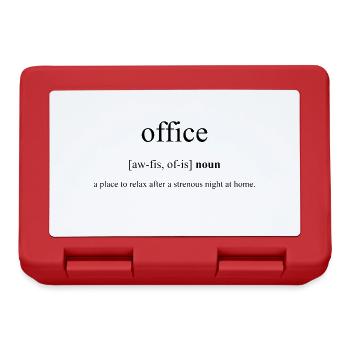 Office (Büro) Definition Dictionary - Lunchbox - red - Front
