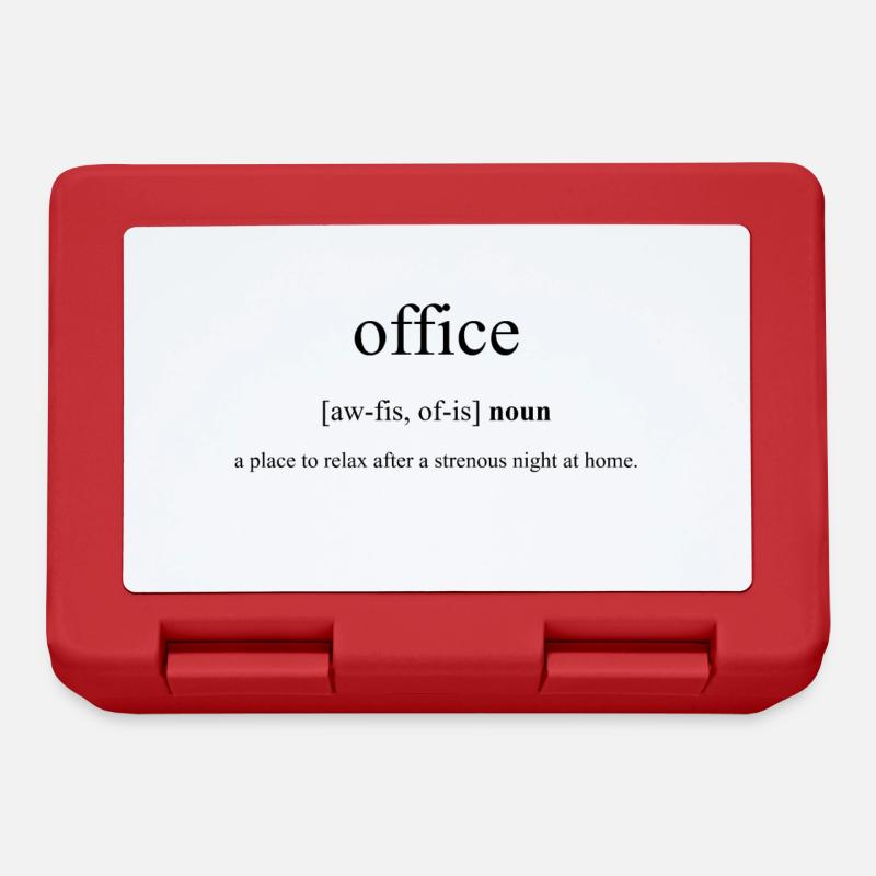 Office (Büro) Definition Dictionary - Brotdose - Rot