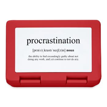 Procrastination (Aufschieberitis) - Lunchbox - red - Front