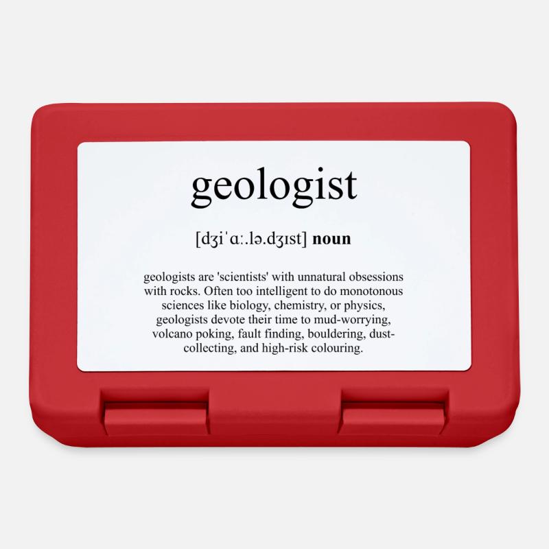 Géologue (géologue) Définition Dictionnaire - Boîte à goûter - rouge